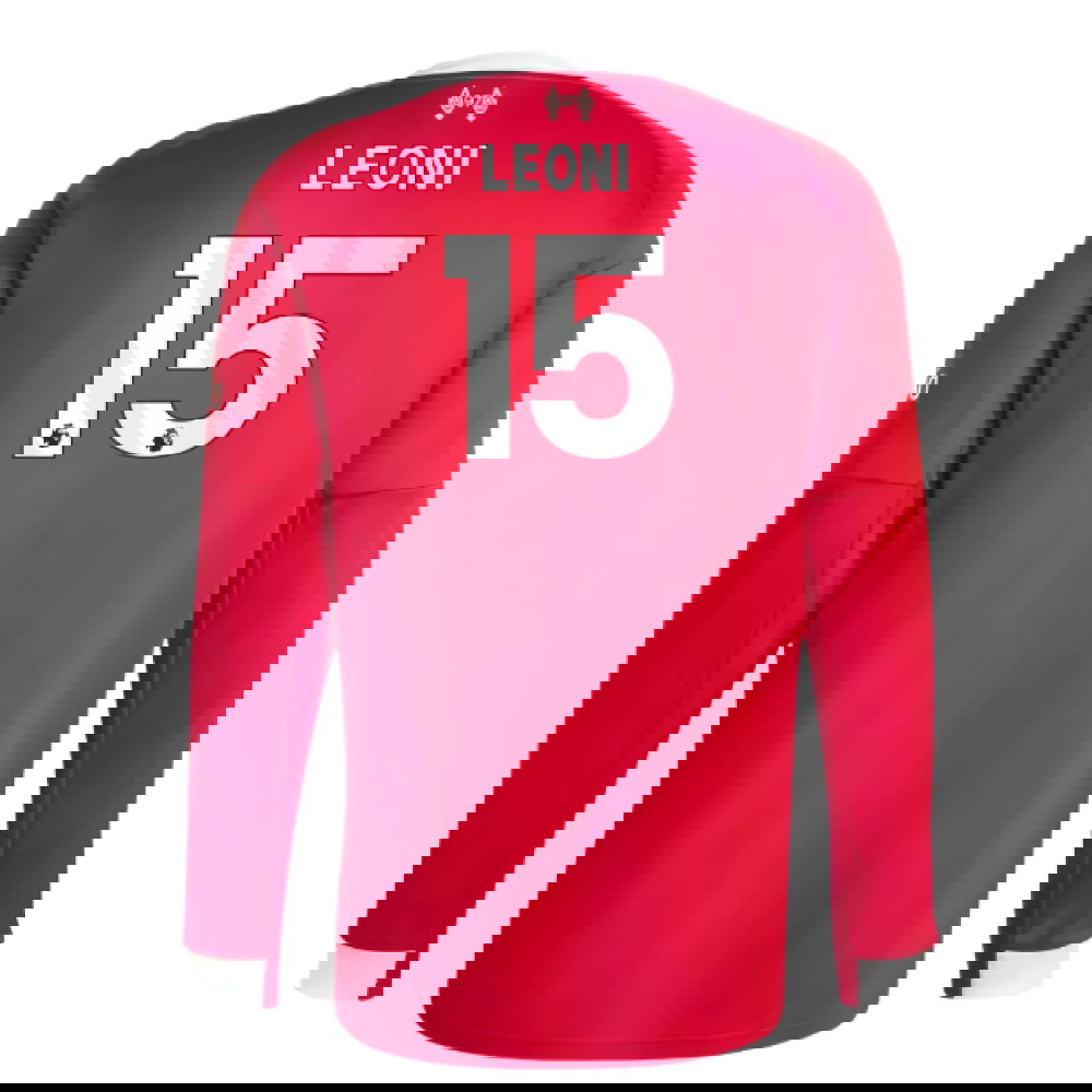 2025-2026 Liverpool Long Sleeve Home Shirt (Leoni 15)
