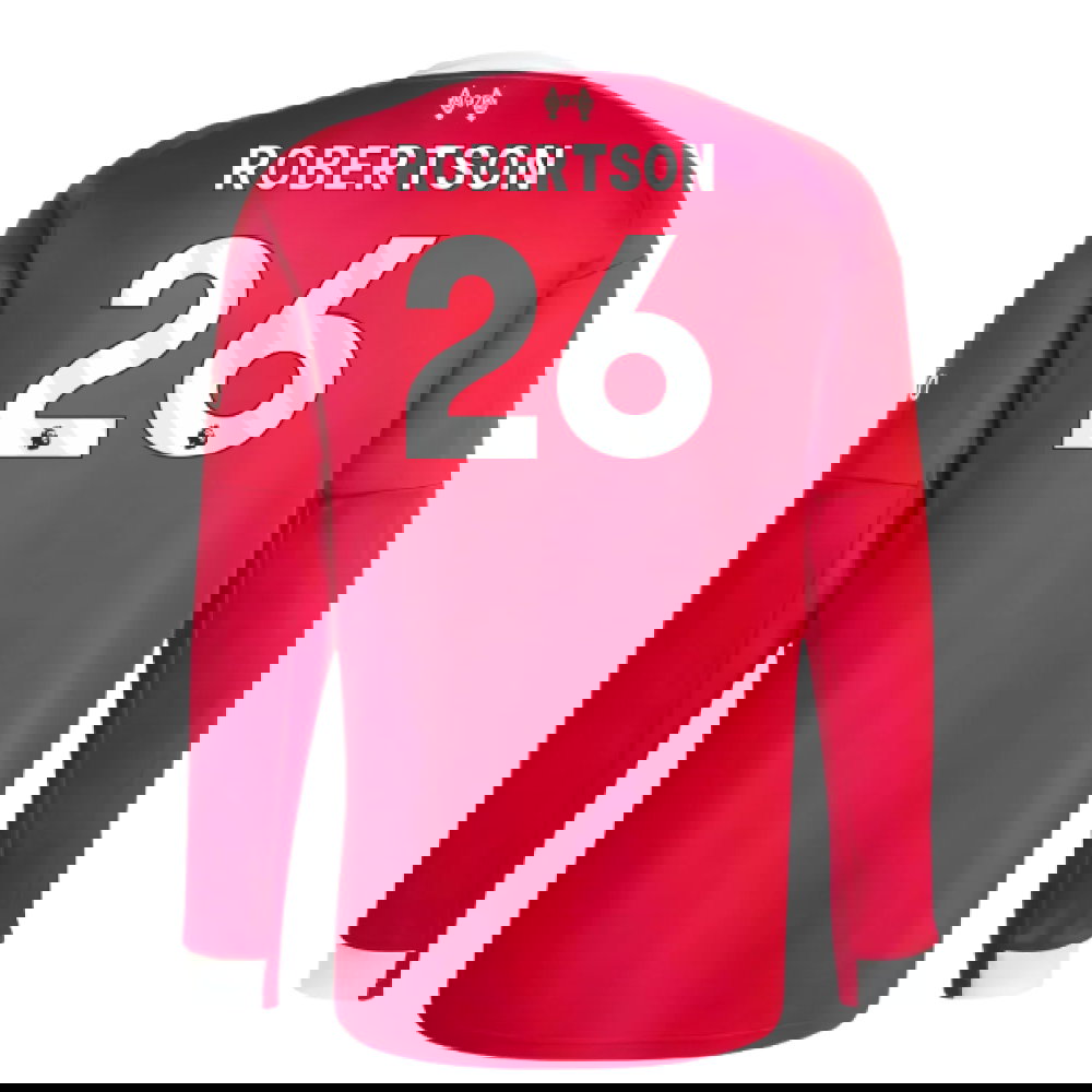 2025-2026 Liverpool Long Sleeve Home Shirt (Robertson 26)