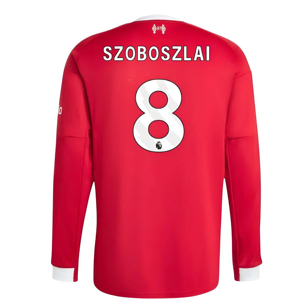2025-2026 Liverpool Long Sleeve Home Shirt (Szoboszlai 8)