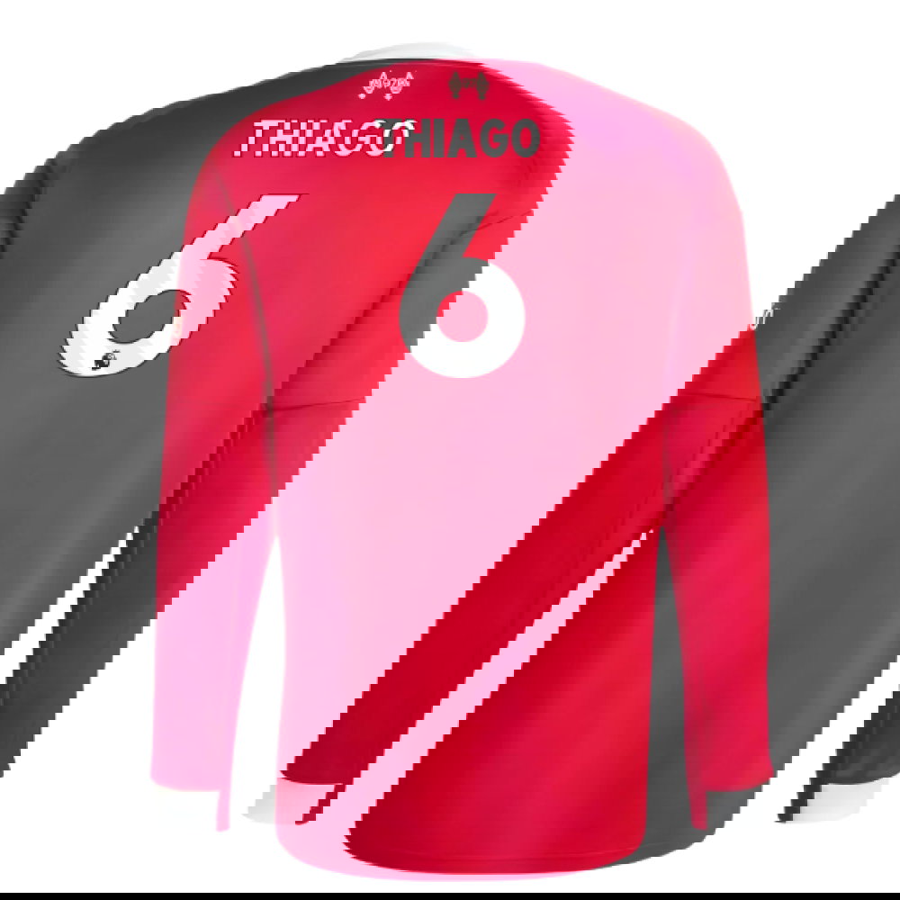 2025-2026 Liverpool Long Sleeve Home Shirt (Thiago 6)