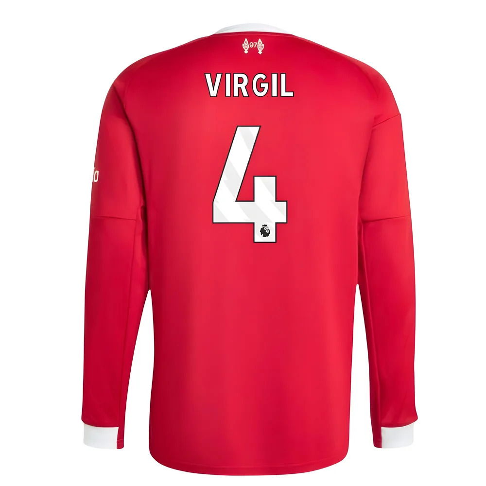 2025-2026 Liverpool Long Sleeve Home Shirt (Virgil 4)