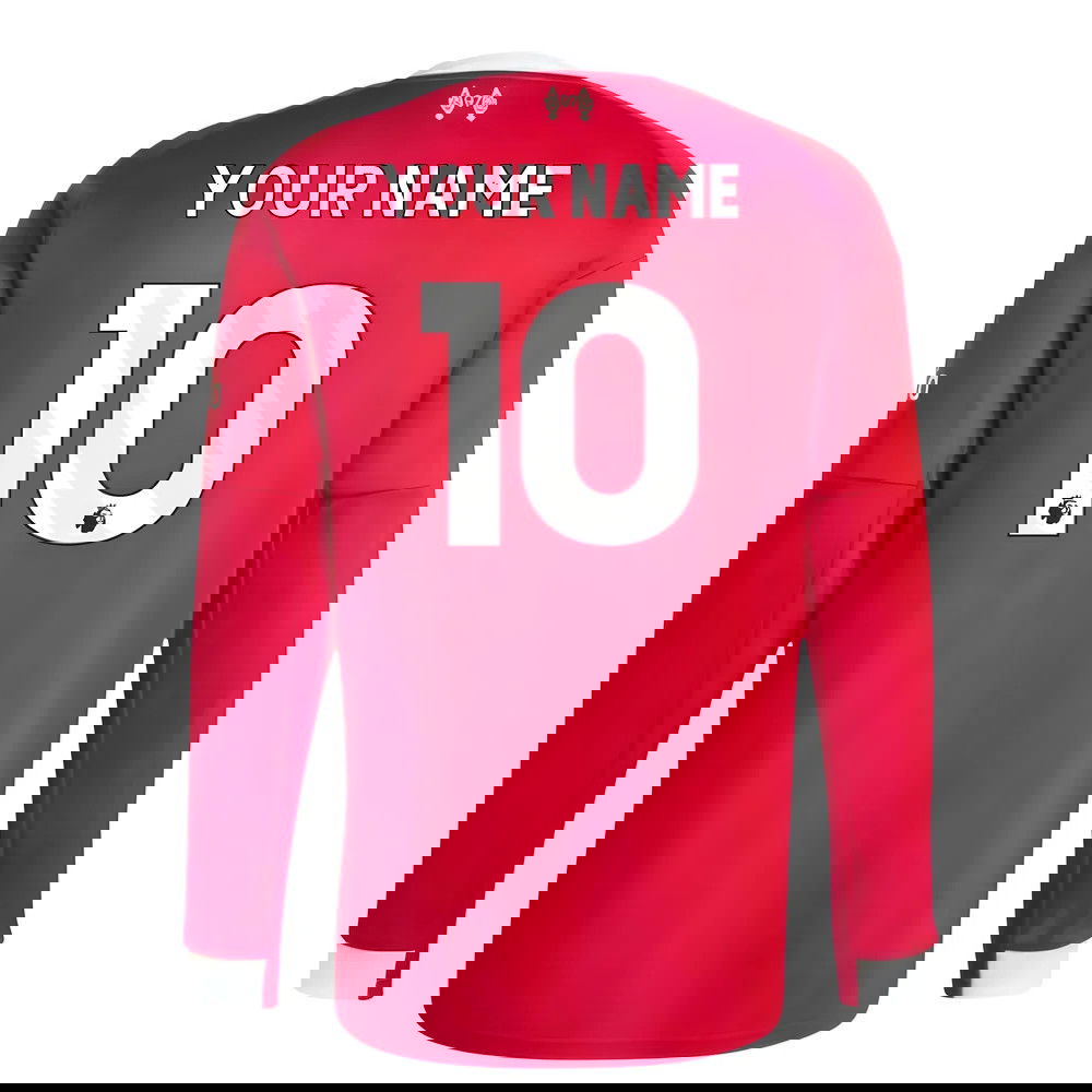 2025-2026 Liverpool Long Sleeve Home Shirt (Your Name)