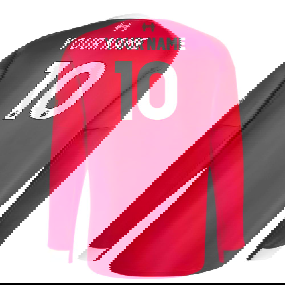 2025-2026 Liverpool Long Sleeve Home Shirt (Your Name)
