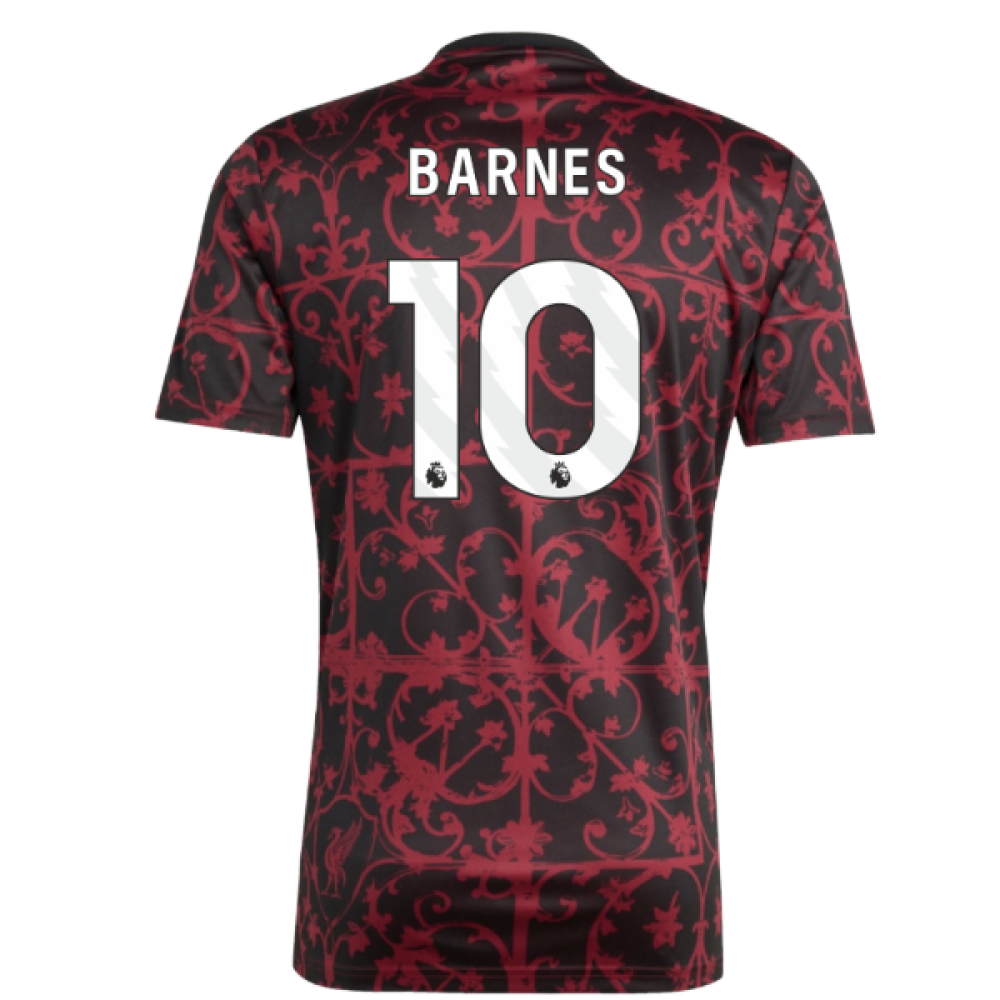 2025-2026 Liverpool Pre-Match Shirt (Black) (Barnes 10)
