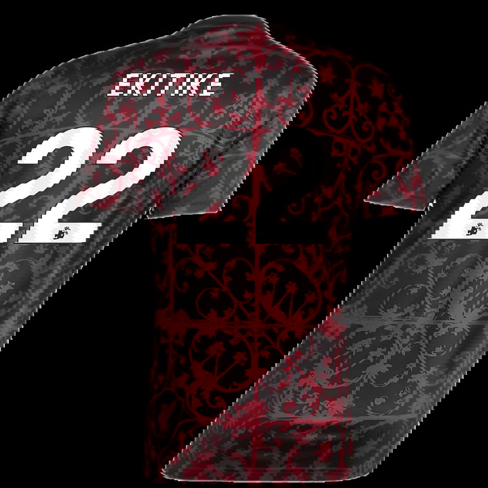 2025-2026 Liverpool Pre-Match Shirt (Black) (Ekitike 22)