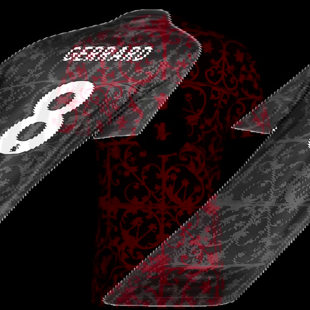 2025-2026 Liverpool Pre-Match Shirt (Black) (Gerrard 8)