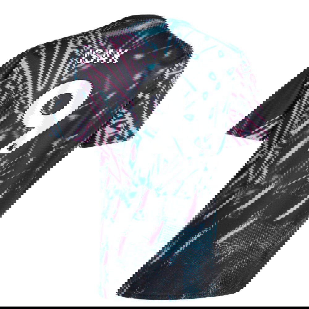 2025-2026 Liverpool Pre Match Shirt (Black) (Isak 9)