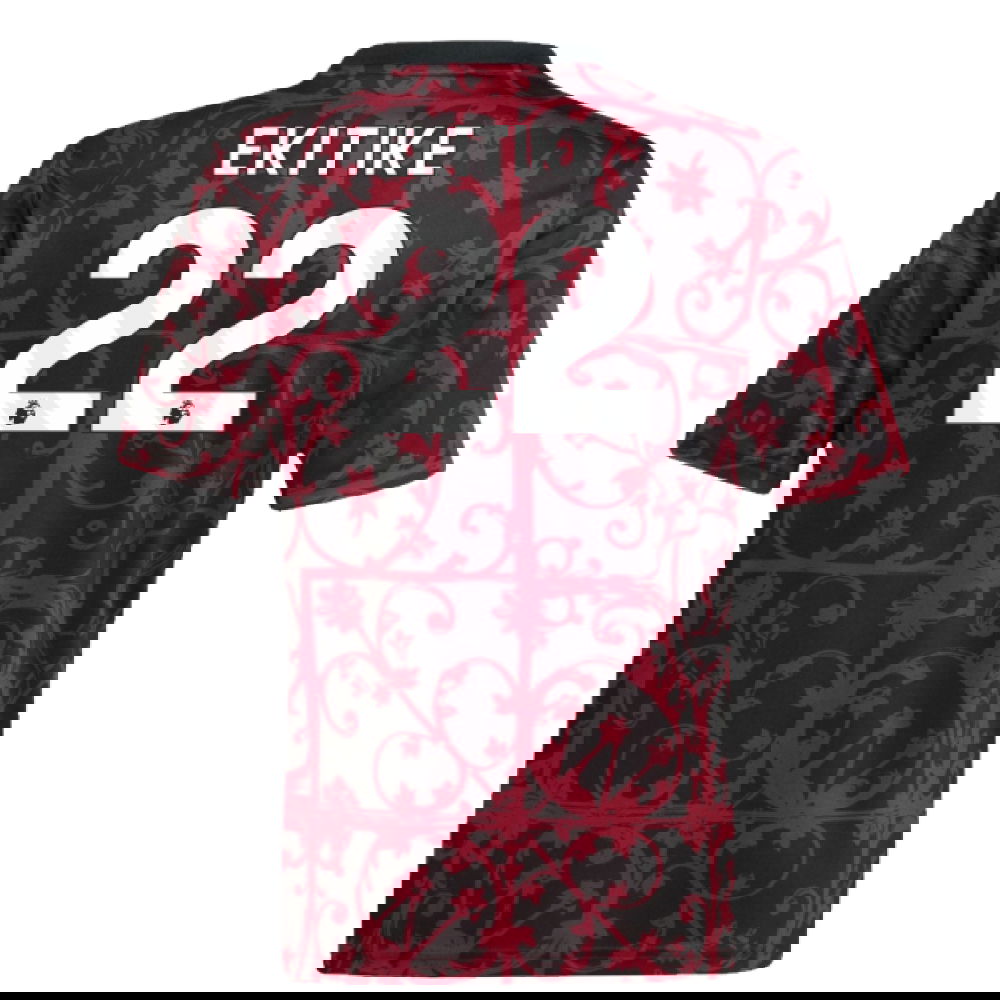 2025-2026 Liverpool Pre-Match Shirt (Black) - Kids (Ekitike 22)