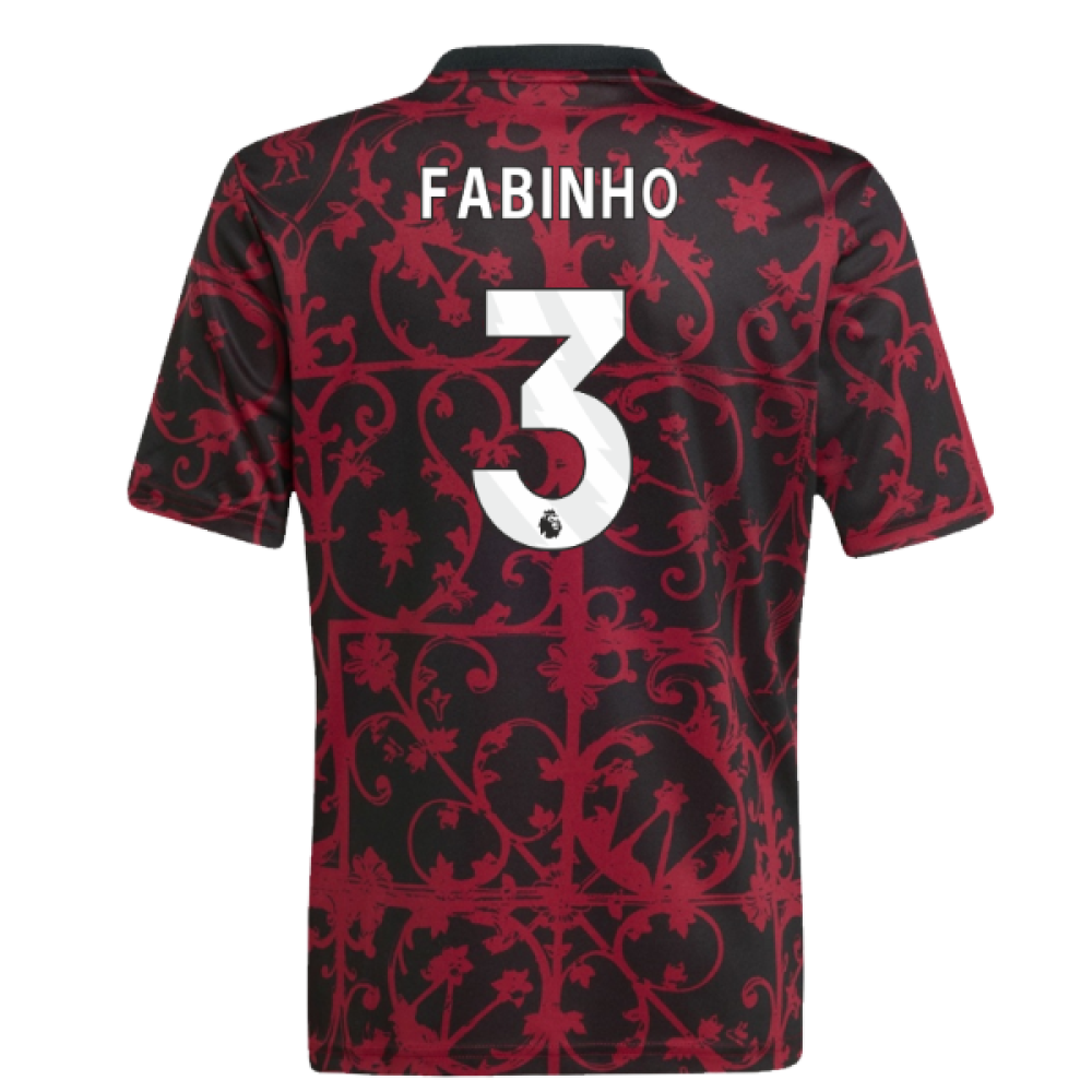 2025-2026 Liverpool Pre-Match Shirt (Black) - Kids (Fabinho 3)