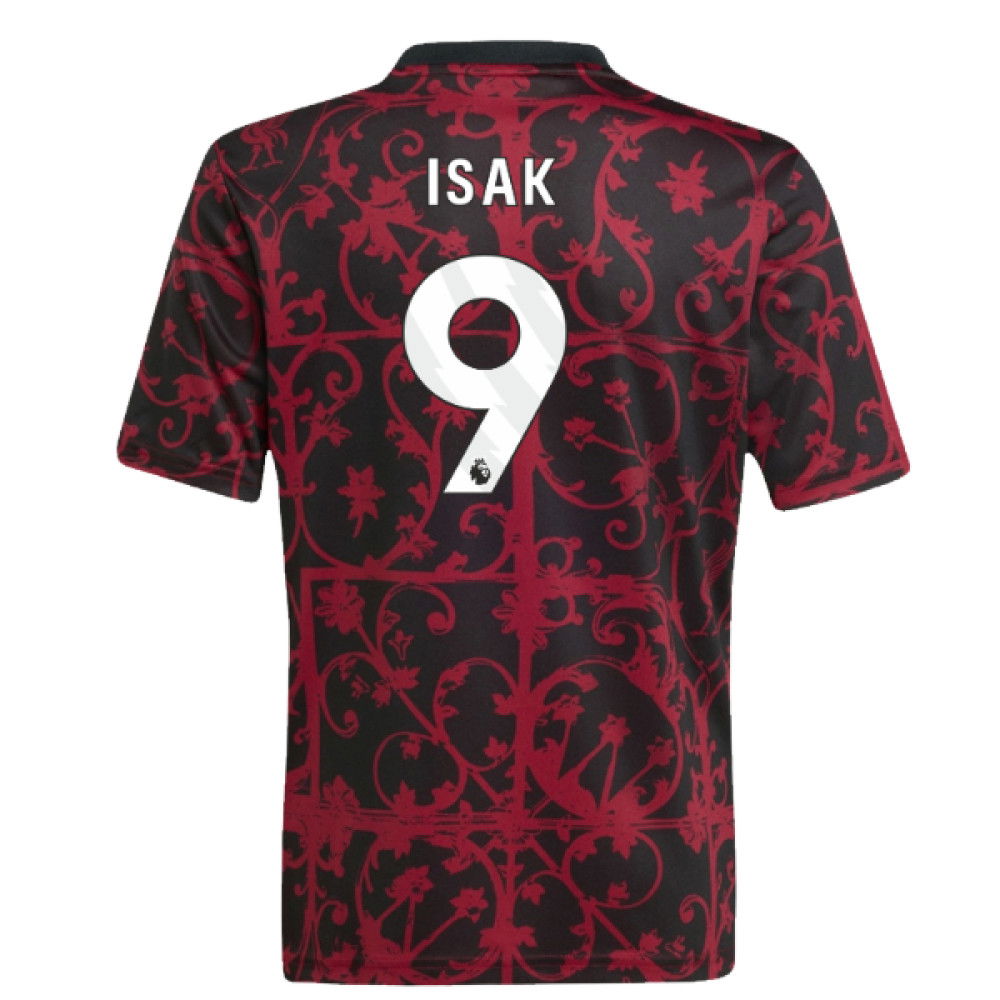 2025-2026 Liverpool Pre-Match Shirt (Black) - Kids (Isak 9)