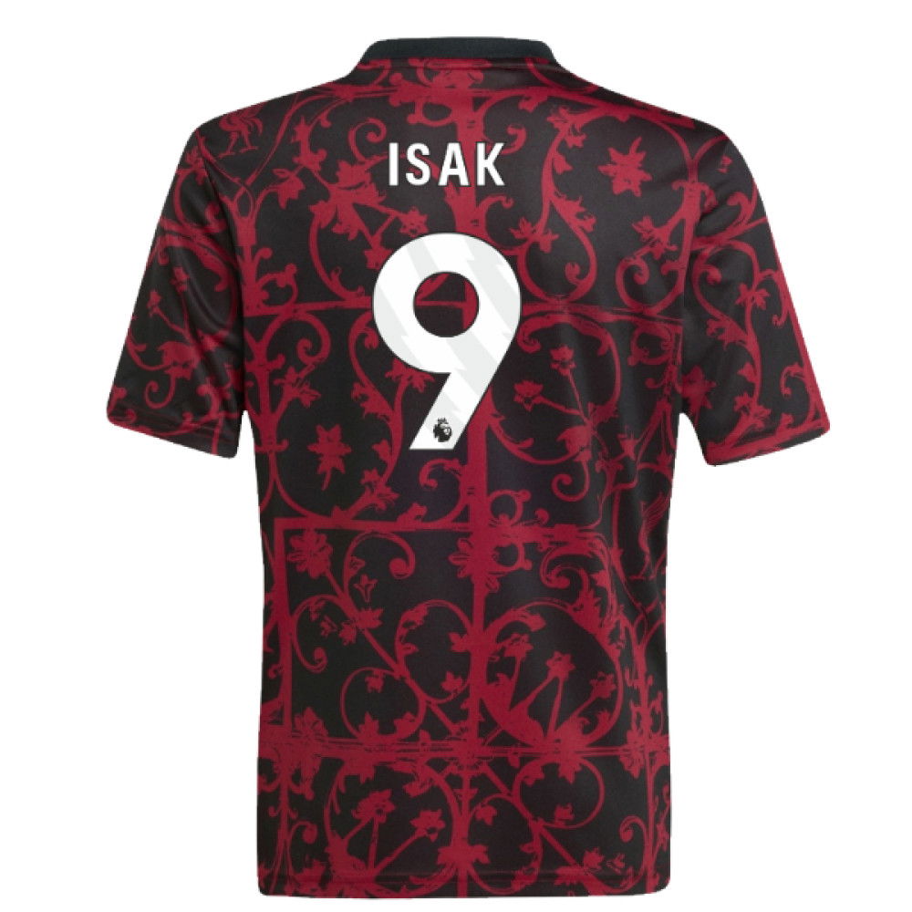 2025-2026 Liverpool Pre-Match Shirt (Black) - Kids (Isak 9)