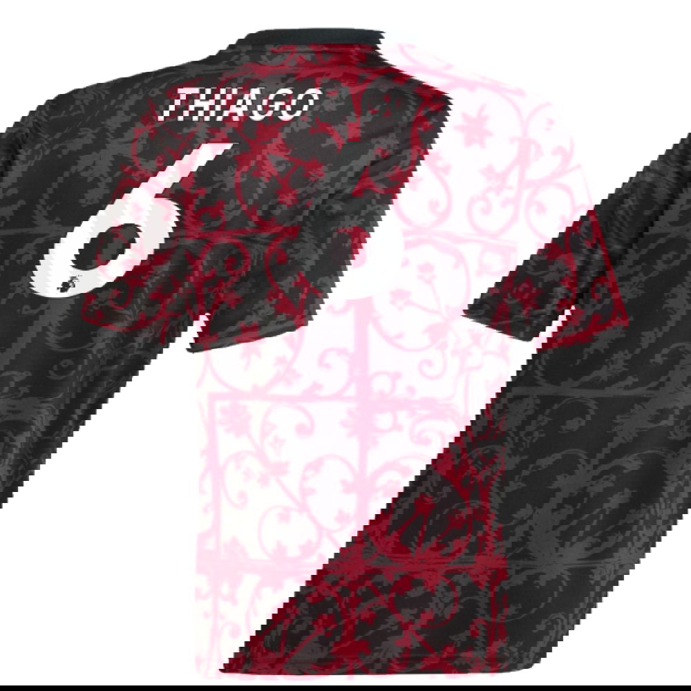 2025-2026 Liverpool Pre-Match Shirt (Black) - Kids (Thiago 6)