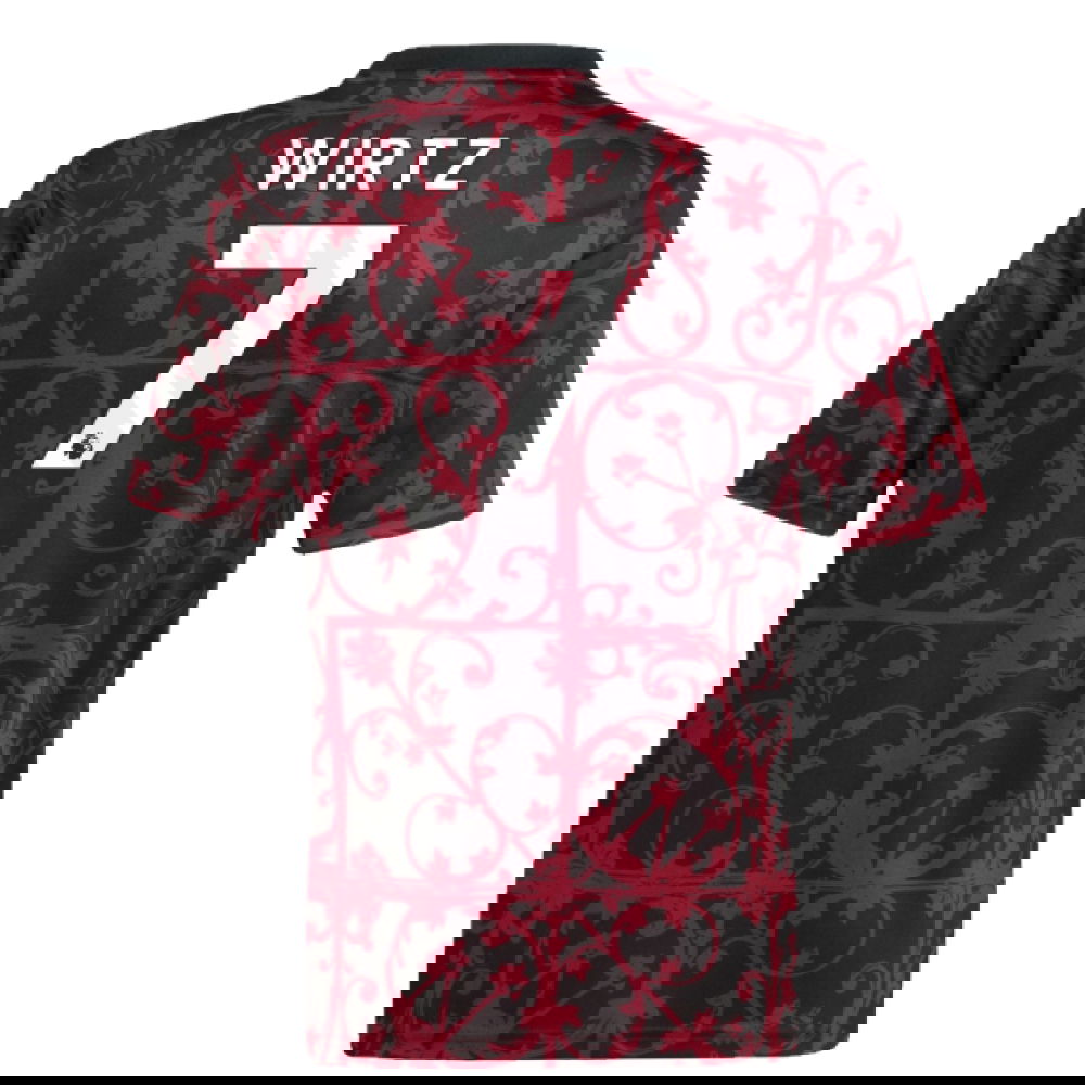 2025-2026 Liverpool Pre-Match Shirt (Black) - Kids (Wirtz 7)