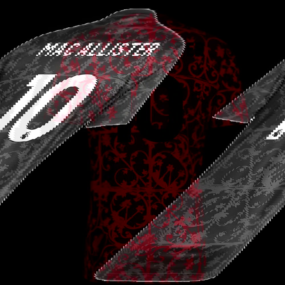 2025-2026 Liverpool Pre-Match Shirt (Black) (Mac Allister 10)