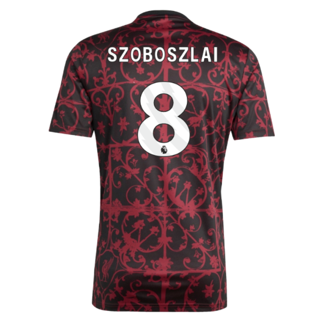 2025-2026 Liverpool Pre-Match Shirt (Black) (Szoboszlai 8)