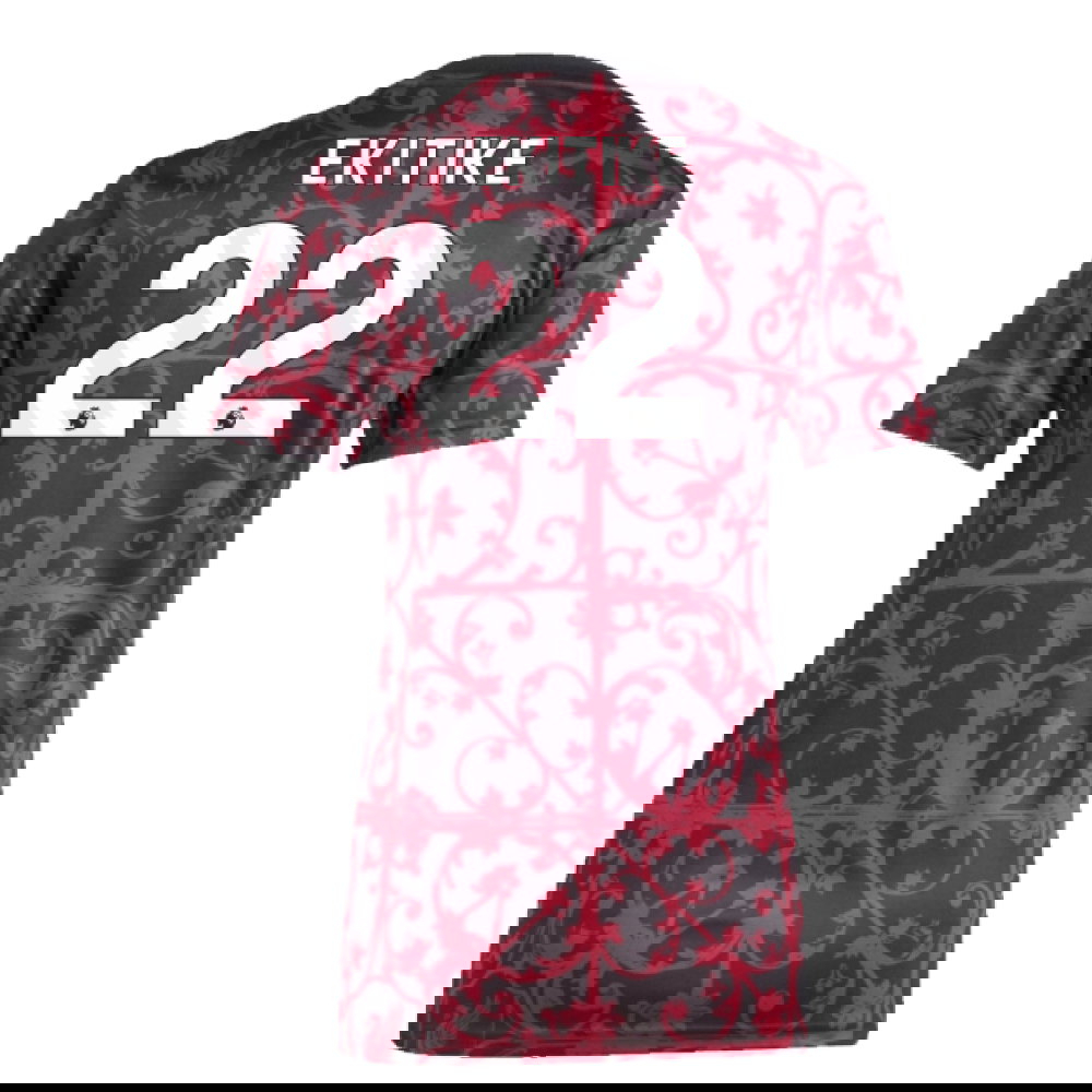 2025-2026 Liverpool Pre-Match Shirt (Black) - Womens (Ekitike 22)