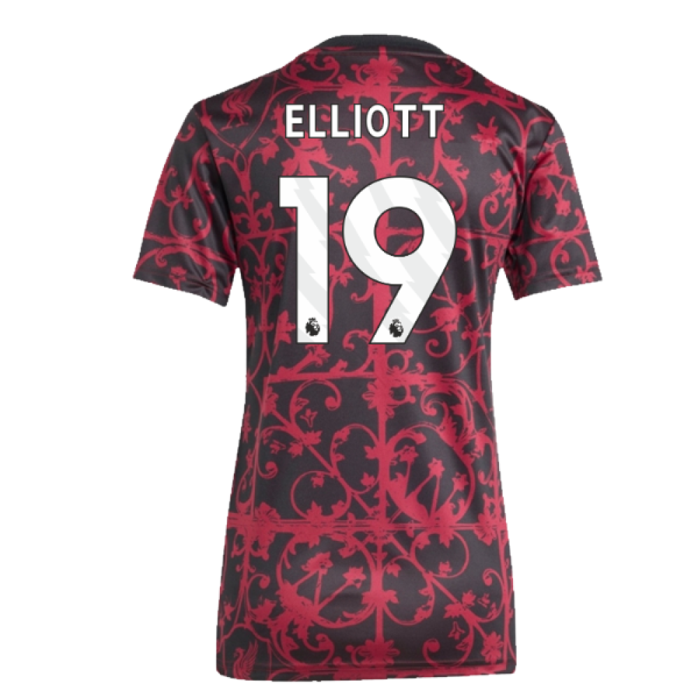 2025-2026 Liverpool Pre-Match Shirt (Black) - Womens (Elliott 19)