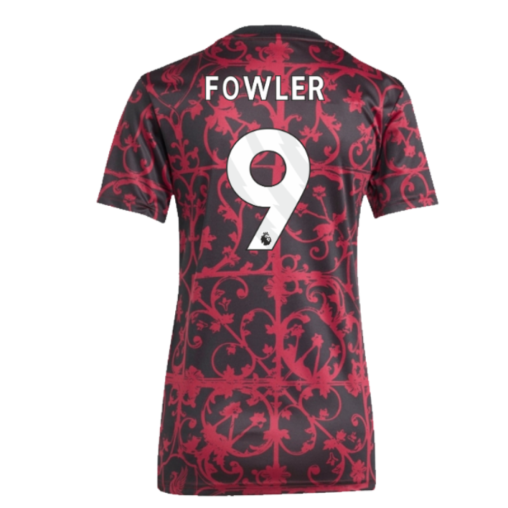 2025-2026 Liverpool Pre-Match Shirt (Black) - Womens (Fowler 9)