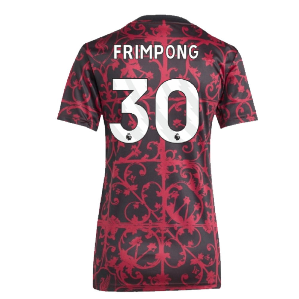 2025-2026 Liverpool Pre-Match Shirt (Black) - Womens (Frimpong 30)