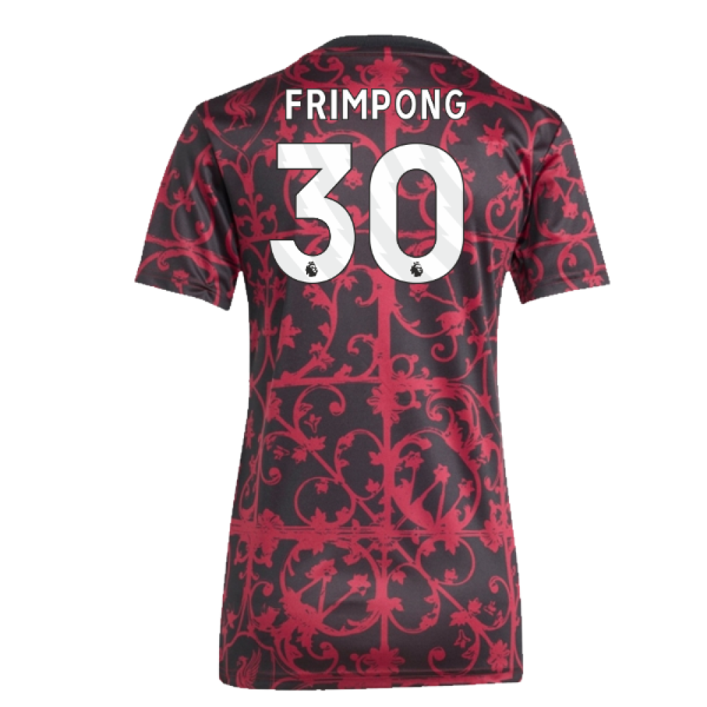 2025-2026 Liverpool Pre-Match Shirt (Black) - Womens (Frimpong 30)