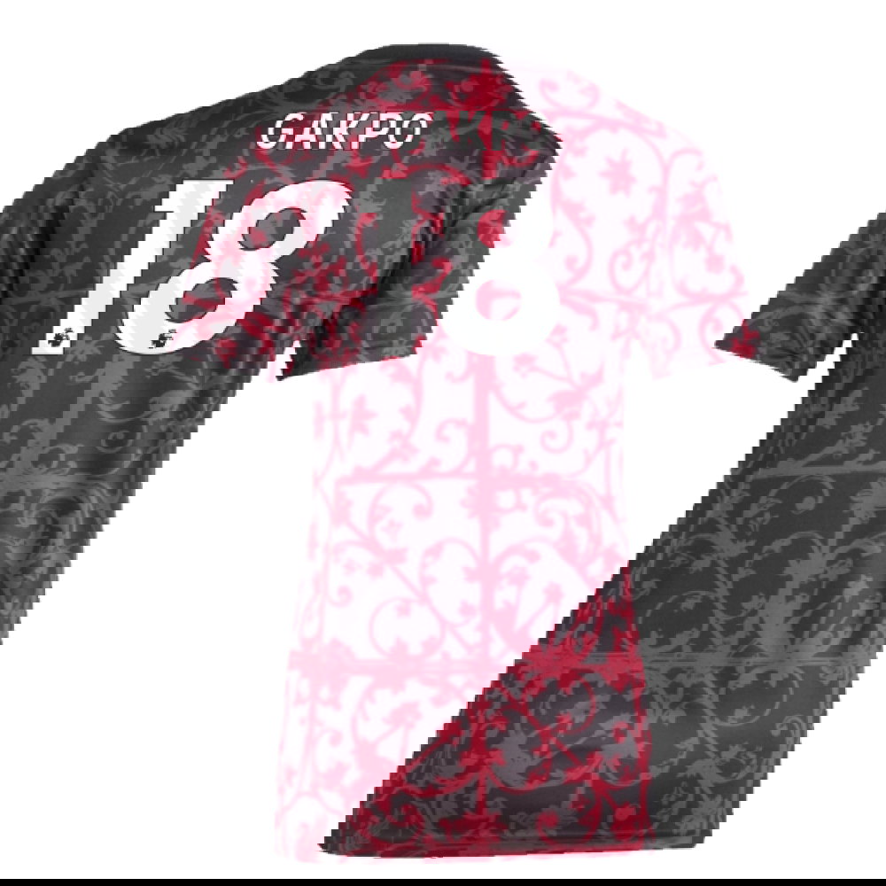 2025-2026 Liverpool Pre-Match Shirt (Black) - Womens (Gakpo 18)