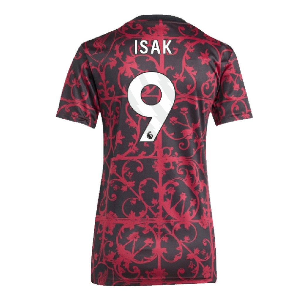 2025-2026 Liverpool Pre-Match Shirt (Black) - Womens (Isak 9)