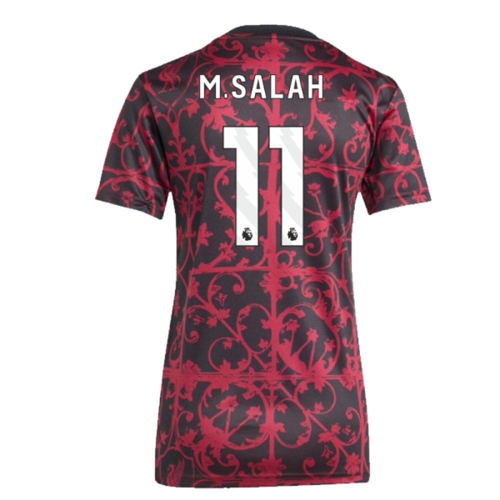 2025-2026 Liverpool Pre-Match Shirt (Black) - Womens (M.Salah 11)
