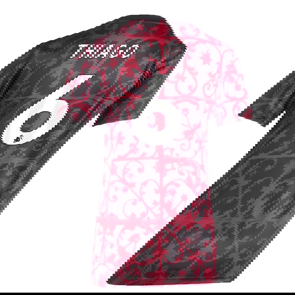 2025-2026 Liverpool Pre-Match Shirt (Black) - Womens (Thiago 6)