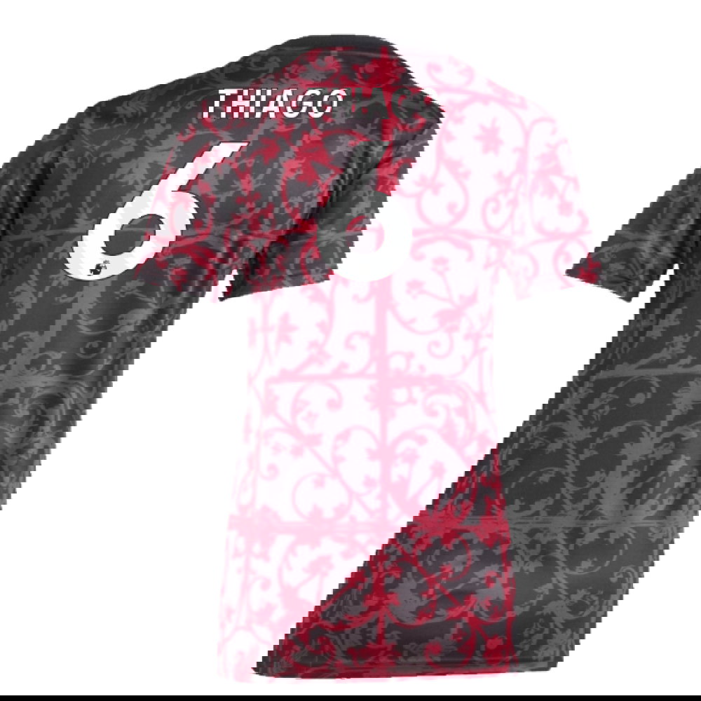 2025-2026 Liverpool Pre-Match Shirt (Black) - Womens (Thiago 6)