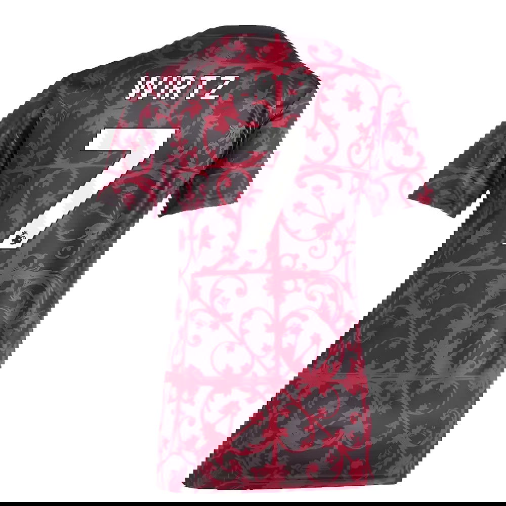 2025-2026 Liverpool Pre-Match Shirt (Black) - Womens (Wirtz 7)