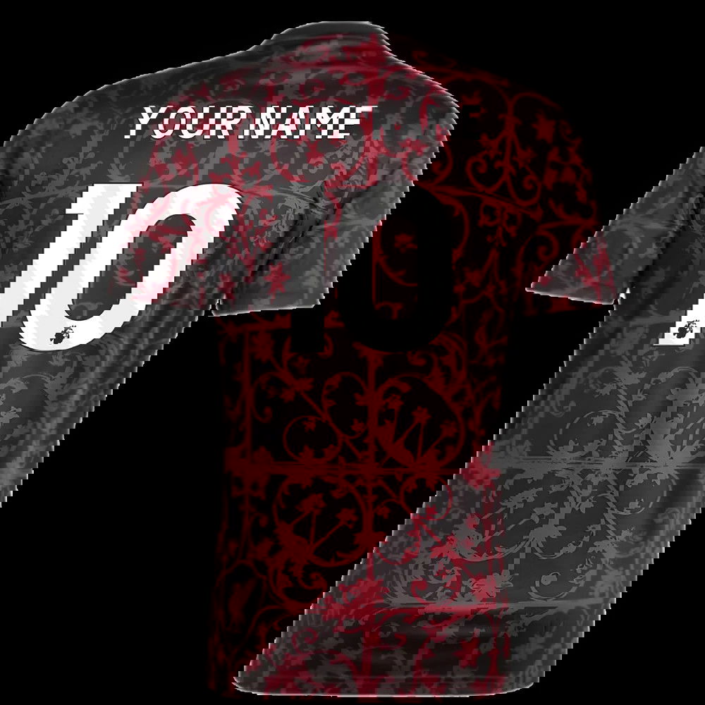 2025-2026 Liverpool Pre-Match Shirt (Black) (Your Name)