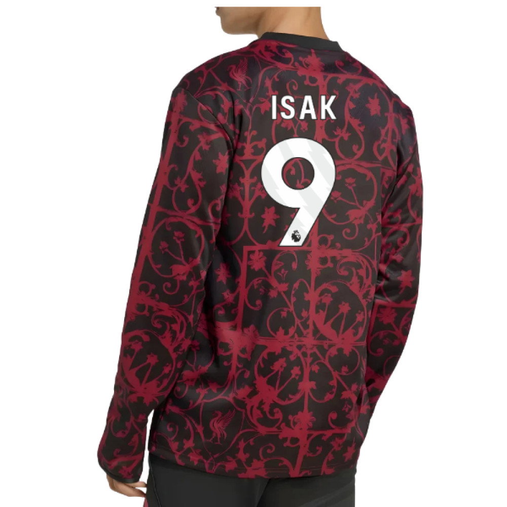 2025-2026 Liverpool Pre-Match Warm Top (Black) (Isak 9)