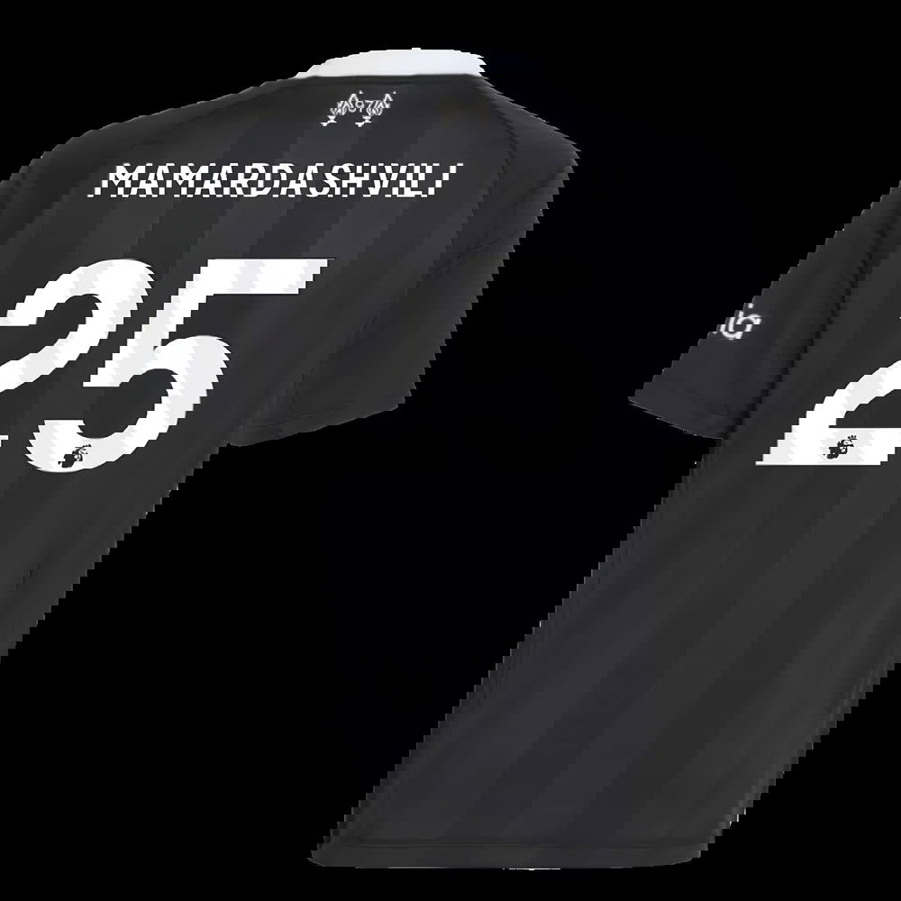 2025-2026 Liverpool Third Goalkeeper Shirt (Black) - Kids (Mamardashvili 25)
