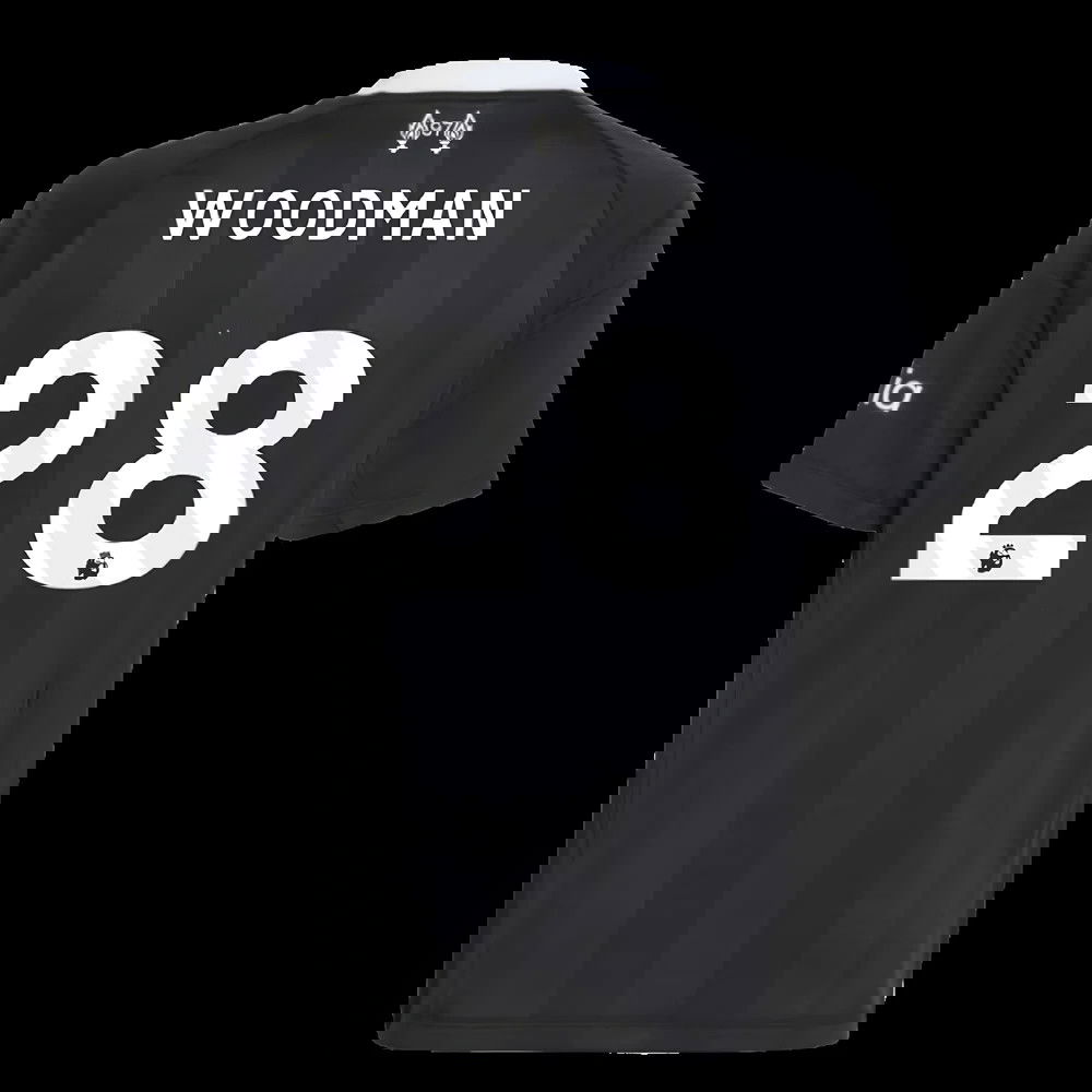 2025-2026 Liverpool Third Goalkeeper Shirt (Black) - Kids (Woodman 28)