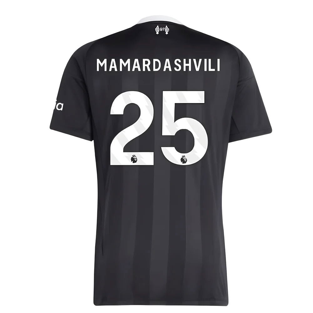 2025-2026 Liverpool Third Goalkeeper Shirt (Black) (Mamardashvili 25)