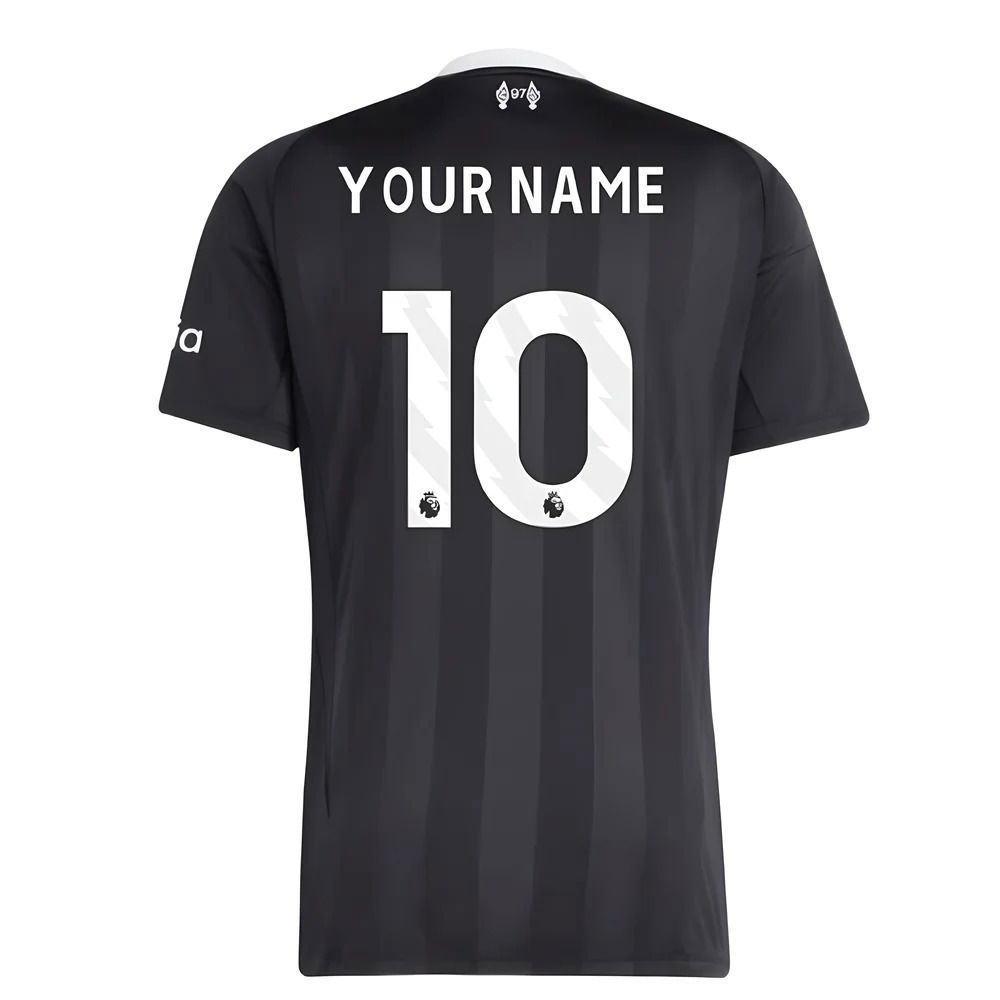 2025-2026 Liverpool Third Goalkeeper Shirt (Black) (Your Name)