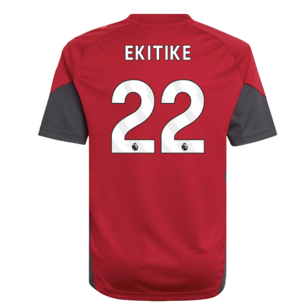 2025-2026 Liverpool Training Jersey (Strawberry Red) - Kids (Ekitike 22)