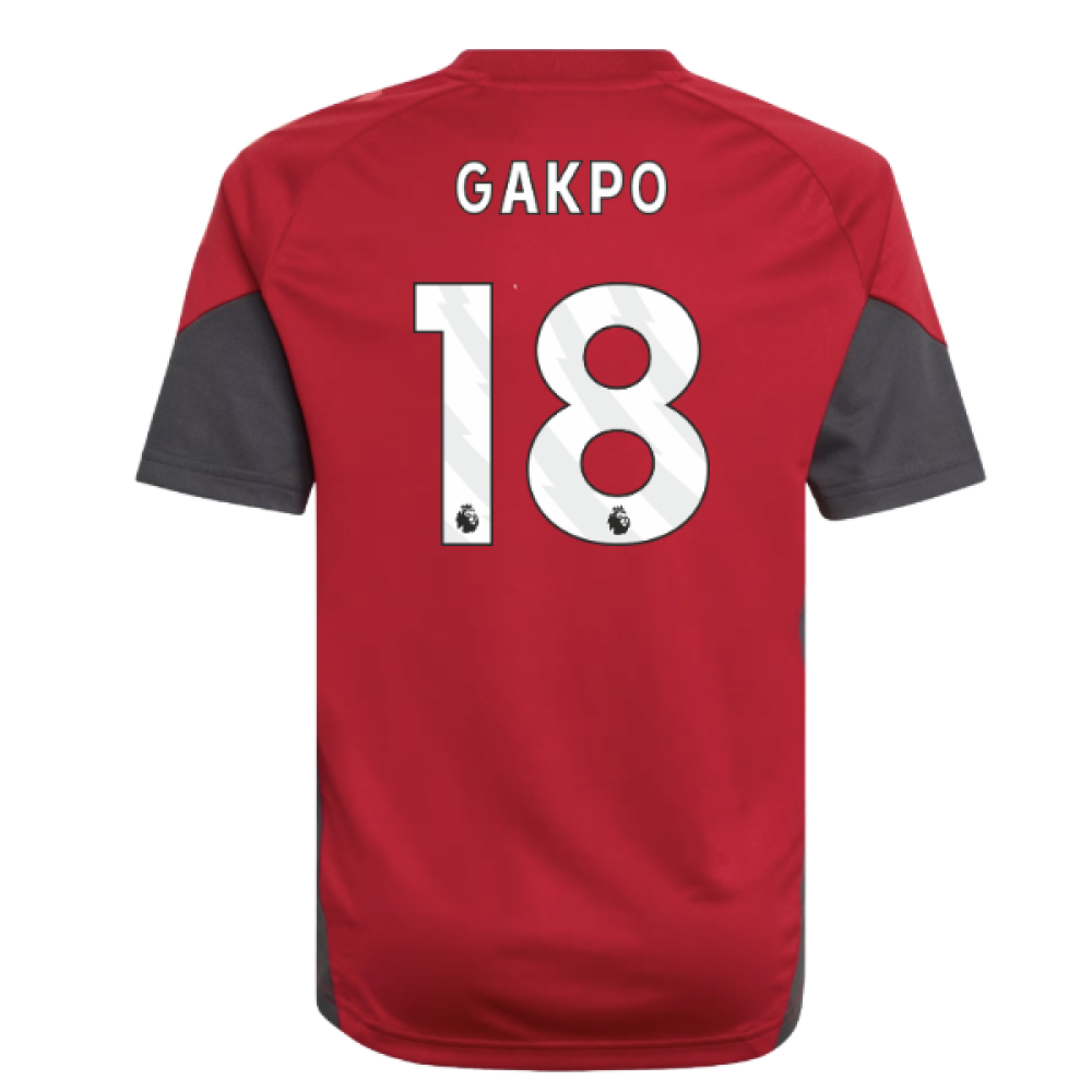 2025-2026 Liverpool Training Jersey (Strawberry Red) - Kids (Gakpo 18)