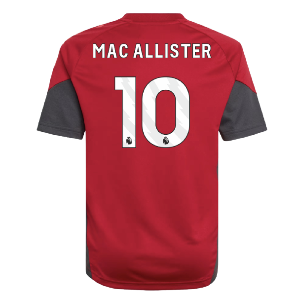 2025-2026 Liverpool Training Jersey (Strawberry Red) - Kids (Mac Allister 10)