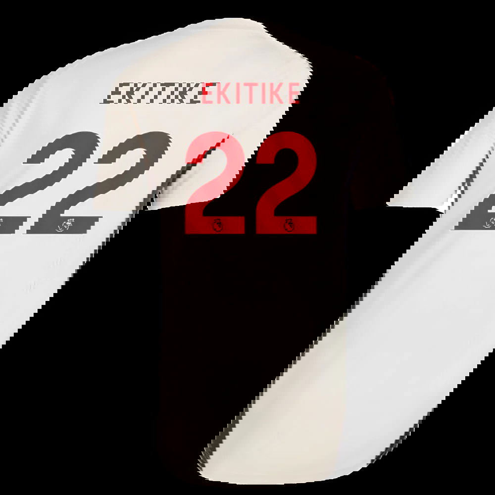 2025-2026 Liverpool Training Jersey (White) - Kids (Ekitike 22)