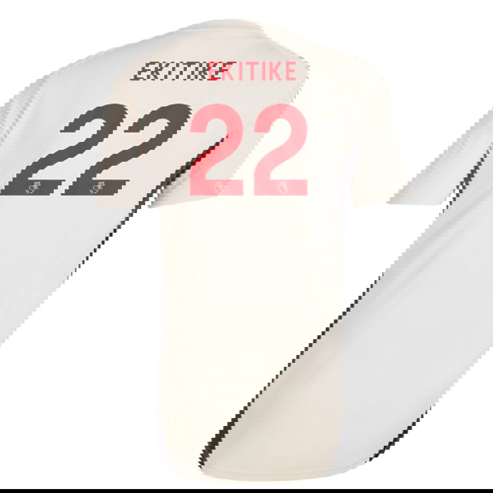 2025-2026 Liverpool Training Jersey (White) - Kids (Ekitike 22)