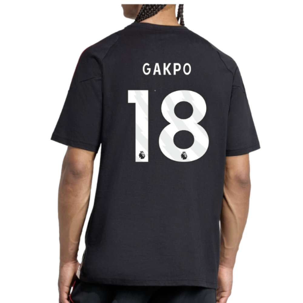 2025-2026 Liverpool Training Tee (Black) (Gakpo 18)