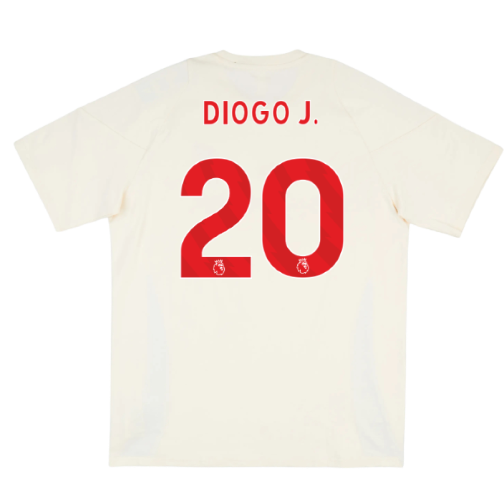 2025-2026 Liverpool Training Tee (White) (Diogo J. 20)