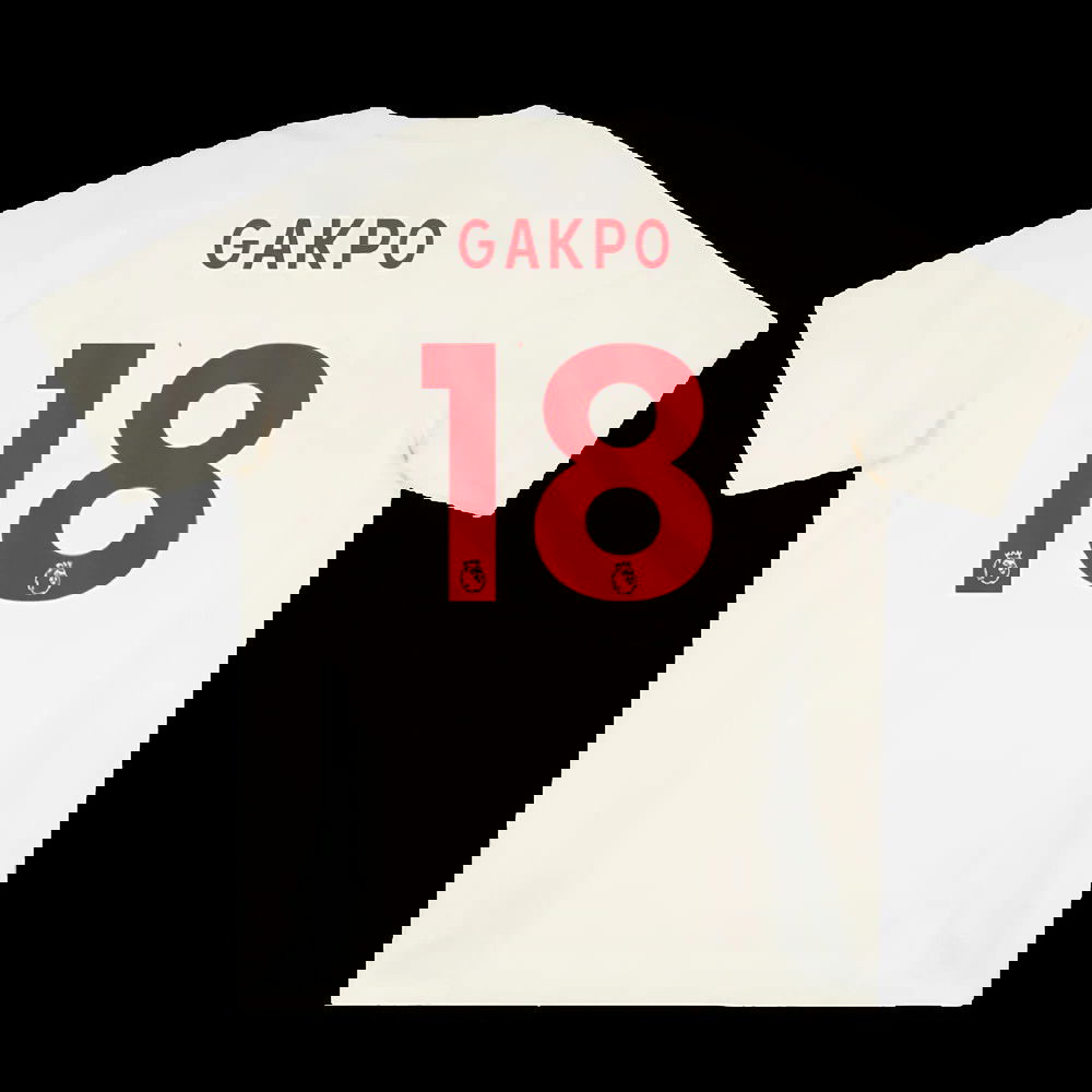 2025-2026 Liverpool Training Tee (White) (Gakpo 18)