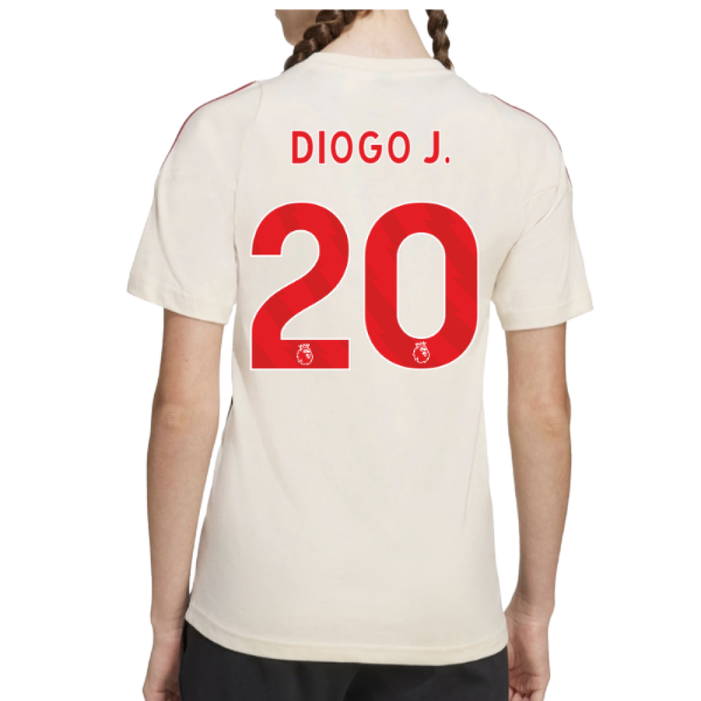 2025-2026 Liverpool Training Tee (White) - Kids (Diogo J. 20)