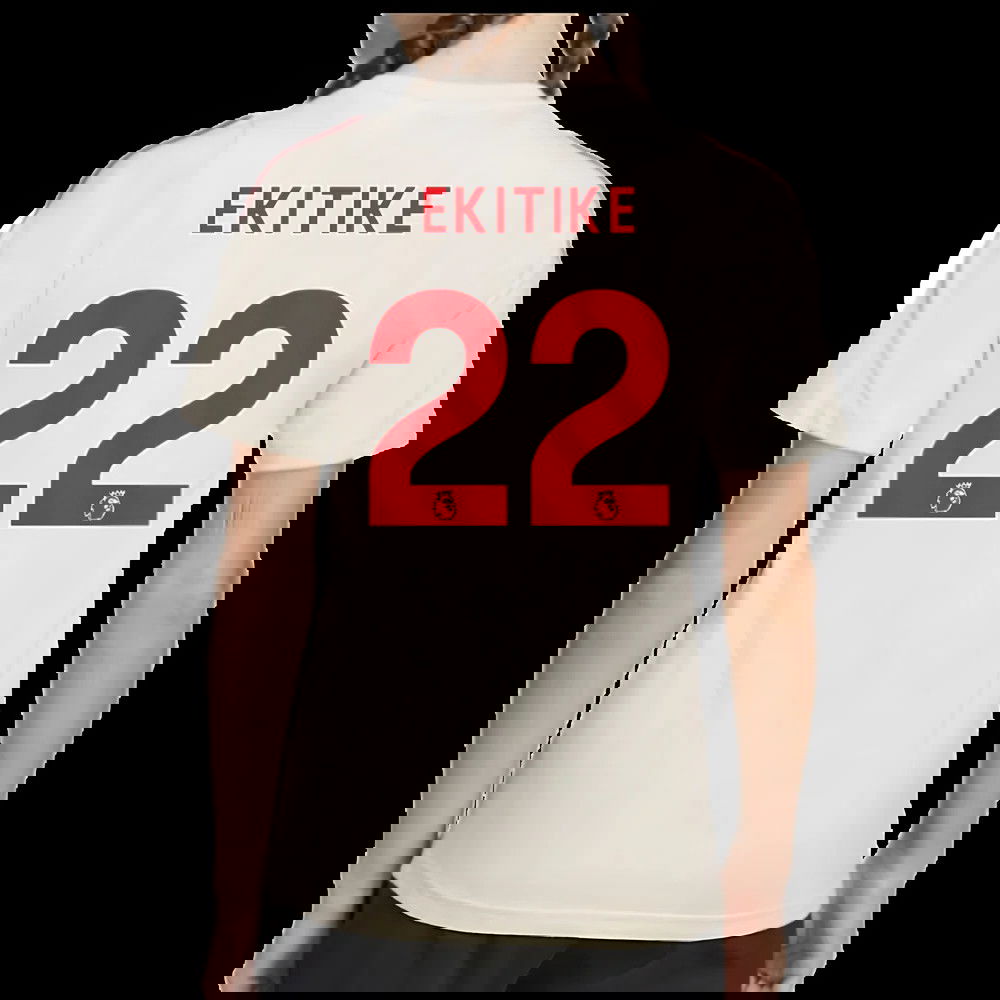 2025-2026 Liverpool Training Tee (White) - Kids (Ekitike 22)