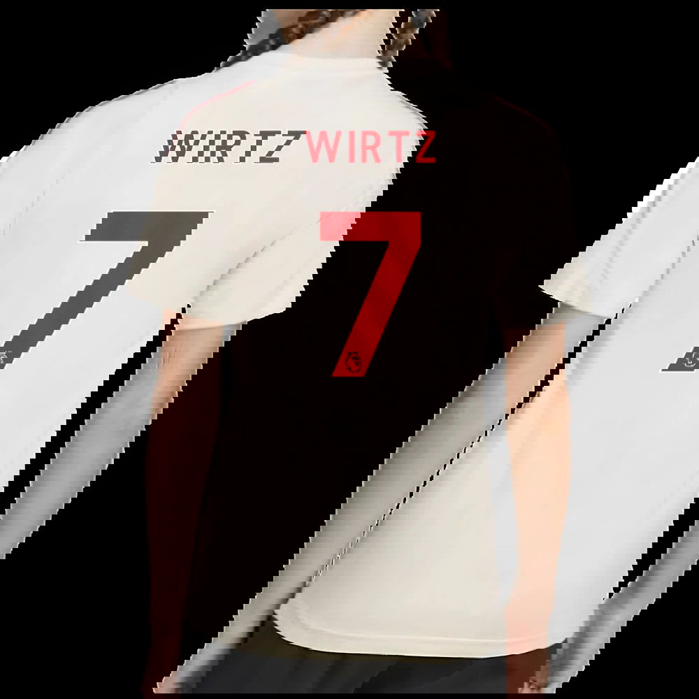 2025-2026 Liverpool Training Tee (White) - Kids (Wirtz 7)