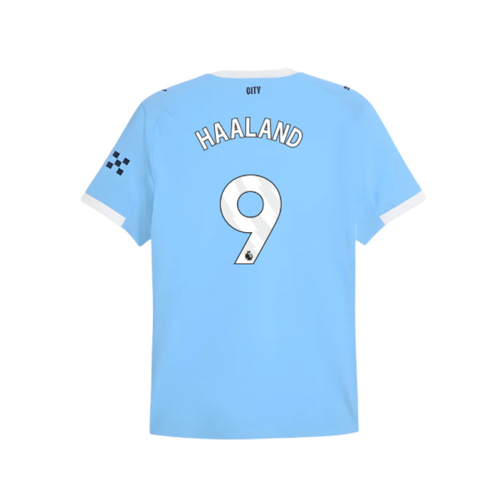 2025-2026 Man City Authentic Home Shirt (Haaland 9)