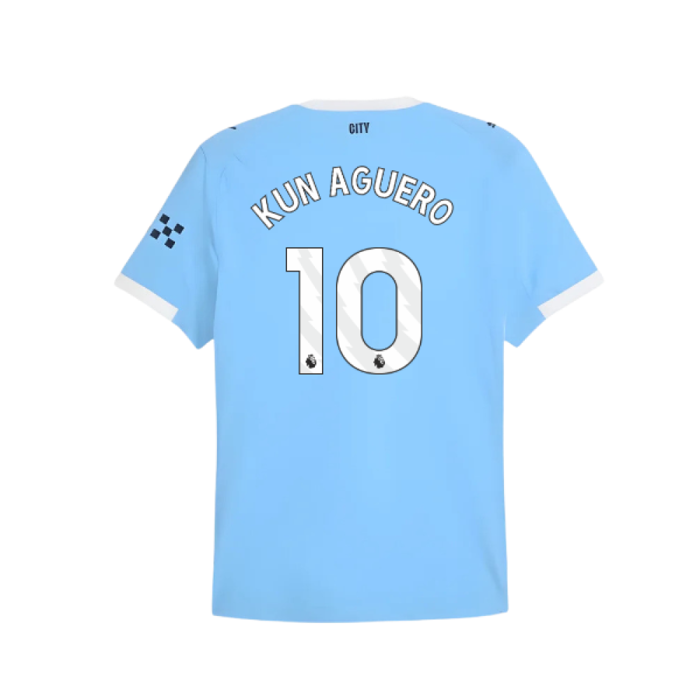 2025-2026 Man City Authentic Home Shirt (Kun Aguero 10)