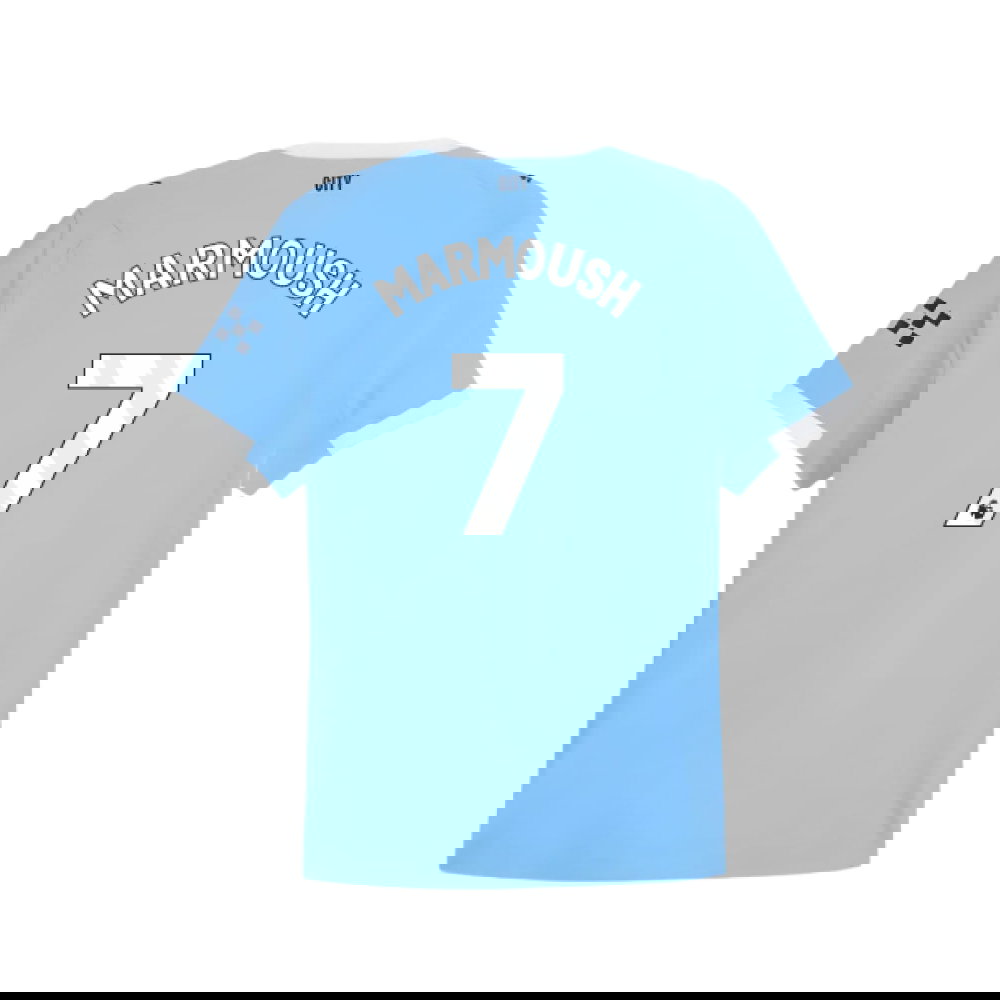 2025-2026 Man City Authentic Home Shirt (Marmoush 7)